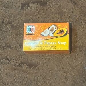 Ninon: Coconut & Papaya Soap 5 oz. Bundle Bar Soaps & Save 4/$30 Vegetable Base